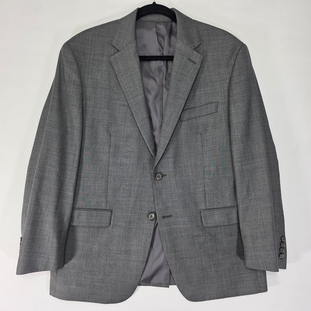 Lauren Ralph Lauren Men's Sport Coat‎ Blazer Two Button Gray Sharkskin Wool 40S